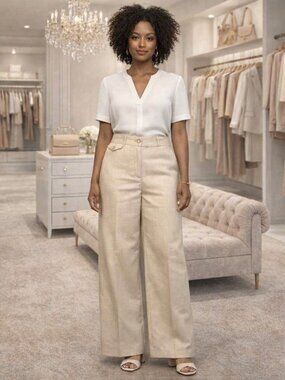 Ann Taylor LOFT Pants Petite 6P NWT Khaki Linen Blend Business Office